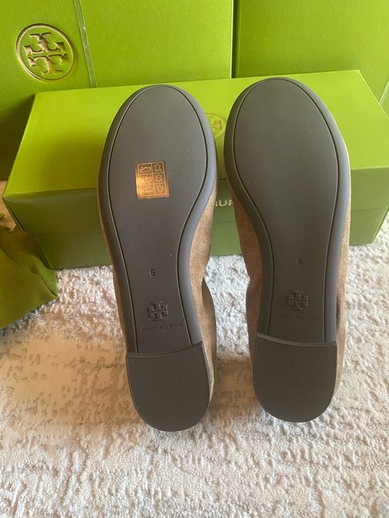 Tory Burch Suede EDDIE Ballet Flats - Picture 8 of 10